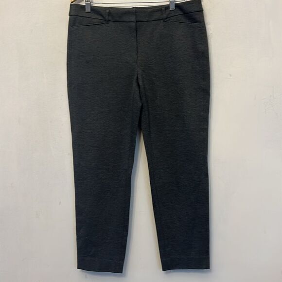 WHBM gray stretch slim ankle pants Size 12 New - Picture 2 of 10
